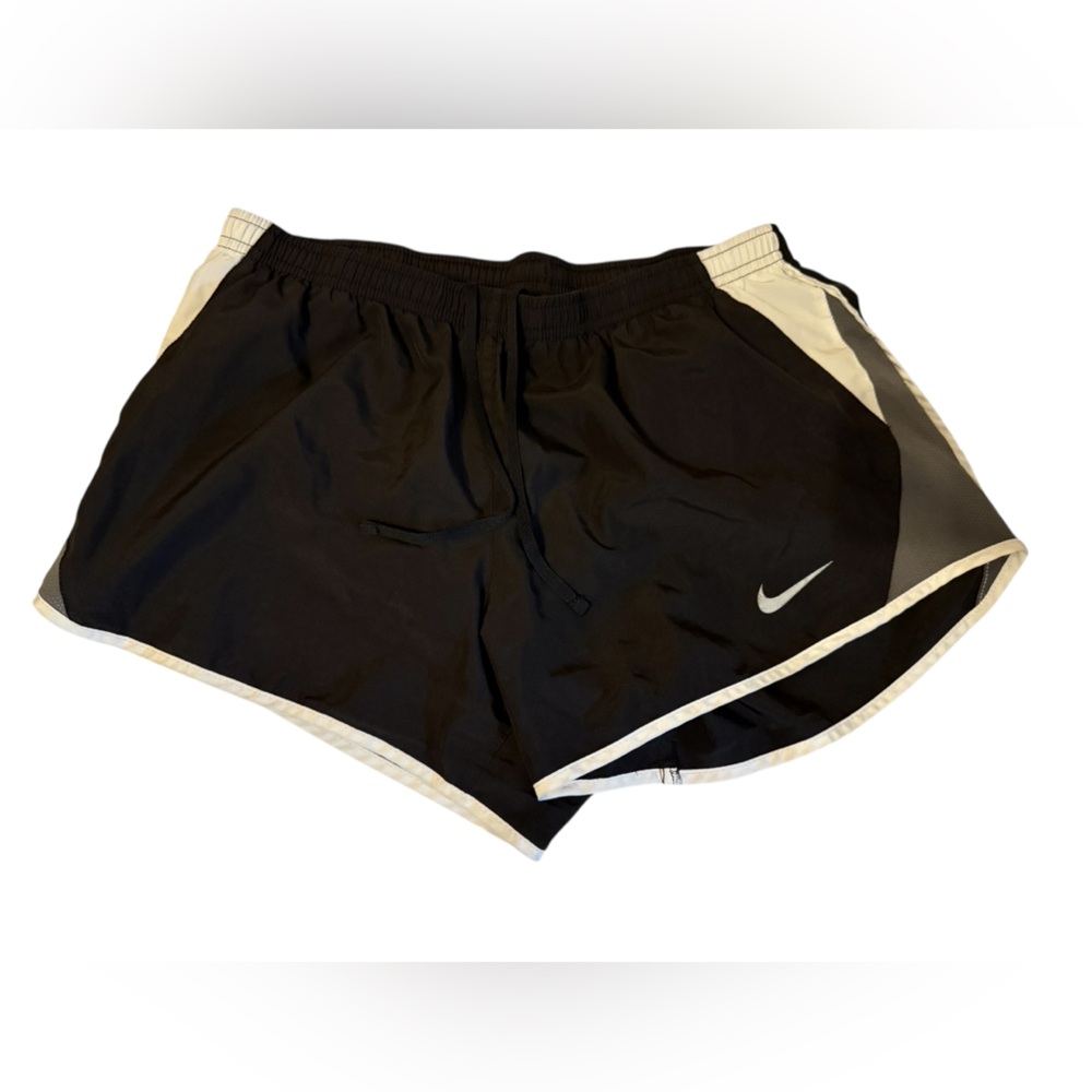 Nike Women's Black and White Athletic Shorts
